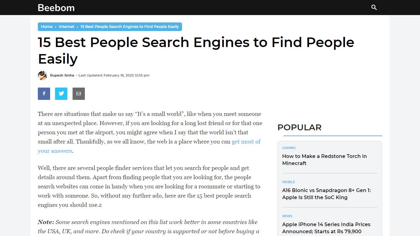 15 Best People Search Engines in 2022 [WORKING] | Beebom